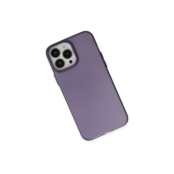 Apple İphone 14 Pro Max Kılıf Modos Metal Kapak - Derin Mor