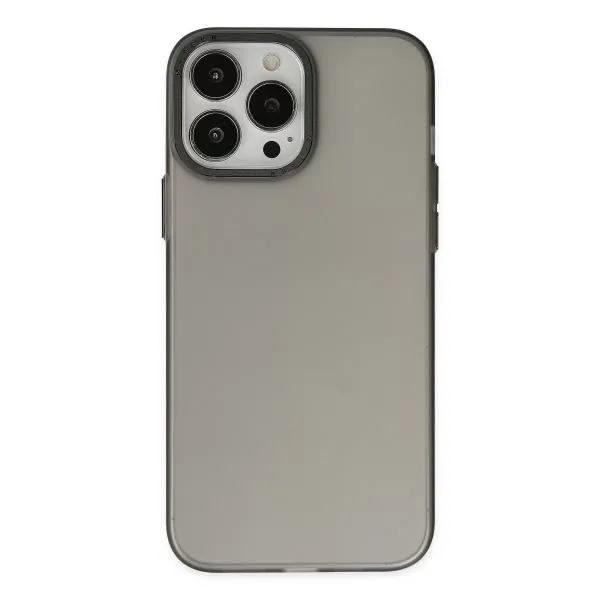 Apple İphone 13 Pro Max Kılıf Modos Metal Kapak - Siyah