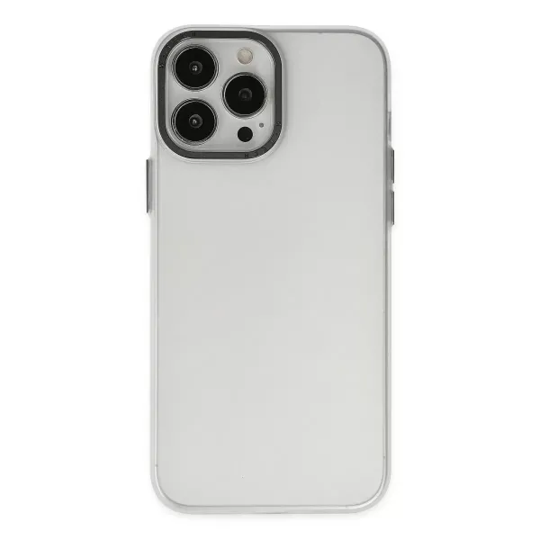 Apple İphone 13 Pro Max Kılıf Modos Metal Kapak - Şeffaf