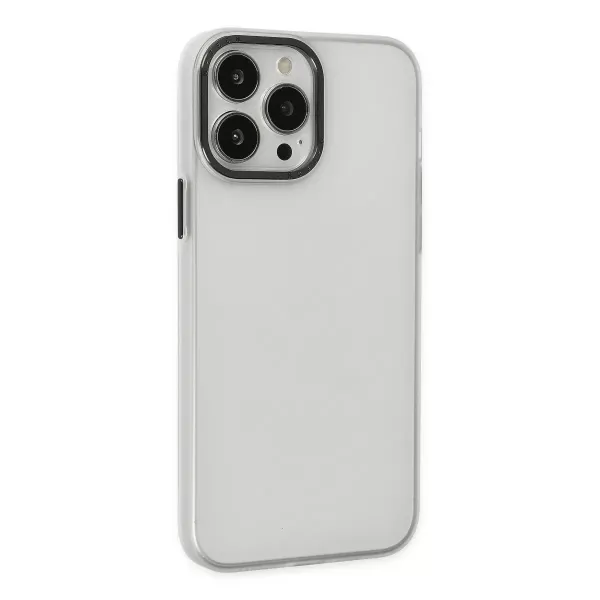 Apple İphone 13 Pro Max Kılıf Modos Metal Kapak - Şeffaf