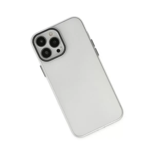 Apple İphone 13 Pro Max Kılıf Modos Metal Kapak - Şeffaf