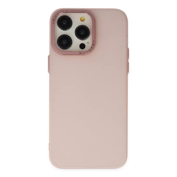 Apple İphone 13 Pro Max Kılıf Modos Metal Kapak - Pembe