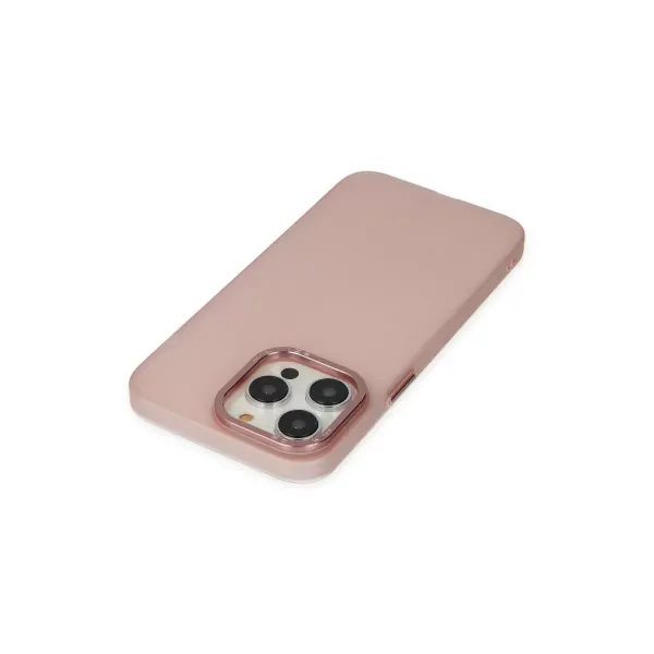 Apple İphone 13 Pro Max Kılıf Modos Metal Kapak - Pembe