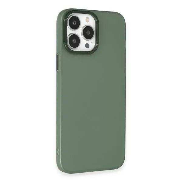 Apple İphone 13 Pro Max Kılıf Modos Metal Kapak - Koyu Yeşil