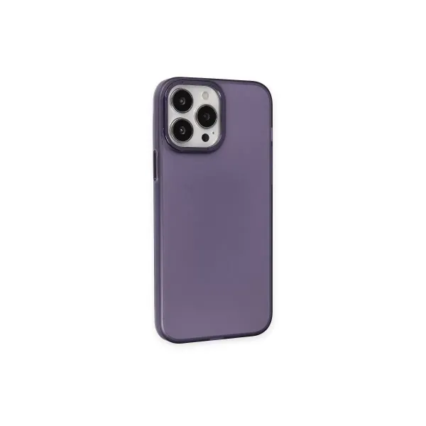 Apple İphone 13 Pro Max Kılıf Modos Metal Kapak - Derin Mor