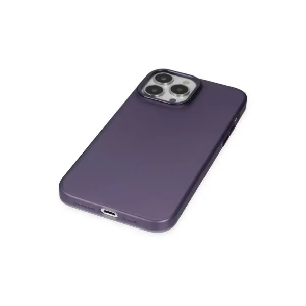 Apple İphone 13 Pro Max Kılıf Modos Metal Kapak - Derin Mor