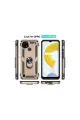 Realme C21 Kılıf Sofya Yüzüklü Silikon Kapak - Gold