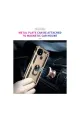 Realme C21 Kılıf Sofya Yüzüklü Silikon Kapak - Gold