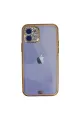 Apple İphone 12 Kılıf Liva Taşlı Silikon - Pembe