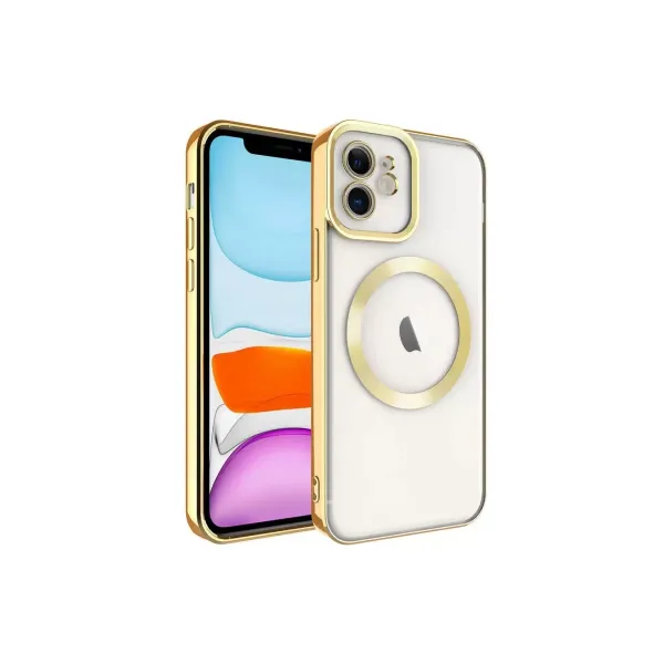 Apple İphone 12 Kılıf Kross Magneticsafe Kapak - Gold