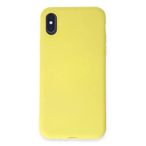 Apple İphone X Kılıf First Silikon - Sarı