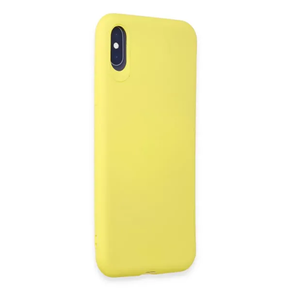 Apple İphone X Kılıf First Silikon - Sarı