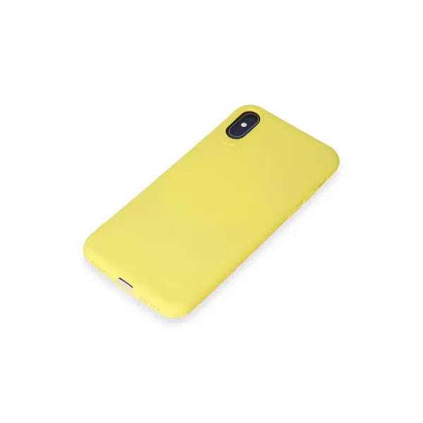 Apple İphone X Kılıf First Silikon - Sarı