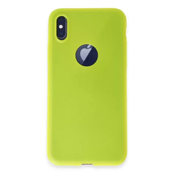 Apple İphone X Kılıf First Silikon - Parlak Sarı
