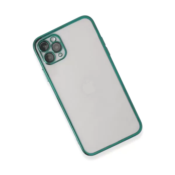 Apple İphone 11 Pro Max Kılıf Razer Lensli Silikon - Yeşil