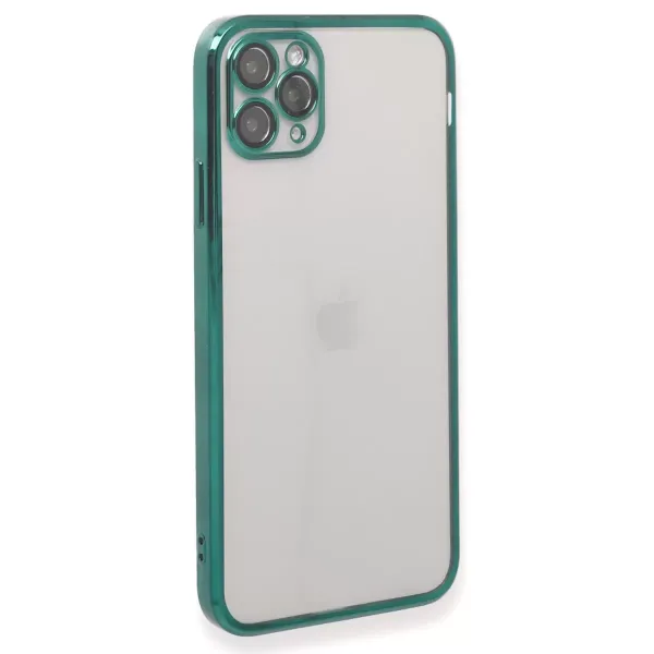 Apple İphone 11 Pro Max Kılıf Razer Lensli Silikon - Yeşil