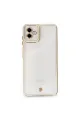 Samsung Galaxy A04 Kılıf Liva Lens Silikon - Beyaz