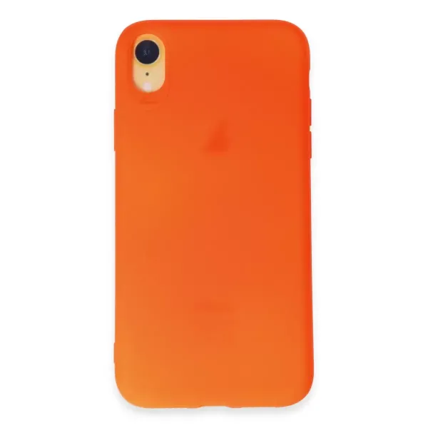 Apple İphone Xr Kılıf First Silikon - Parlak Turuncu