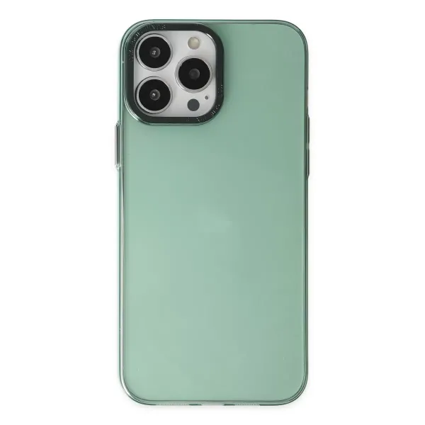Apple İphone 13 Pro Kılıf Anka Pc Sert Metal Kapak - Yeşil