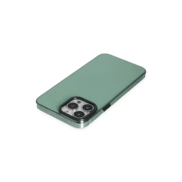 Apple İphone 13 Pro Kılıf Anka Pc Sert Metal Kapak - Yeşil