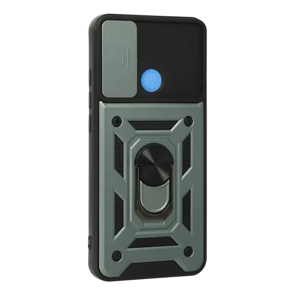 Xiaomi Redmi 9c Kılıf Pars Lens Yüzüklü Silikon - Yeşil