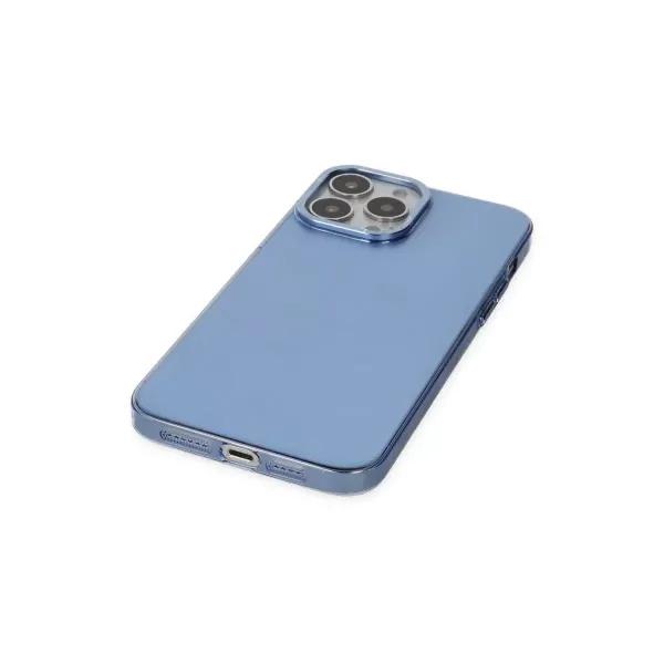 Apple İphone 13 Pro Kılıf Anka Pc Sert Metal Kapak - Mavi