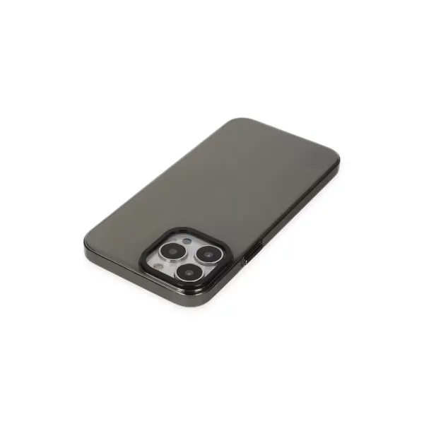 Apple İphone 13 Pro Max Kılıf Anka Pc Sert Metal Kapak - Siyah