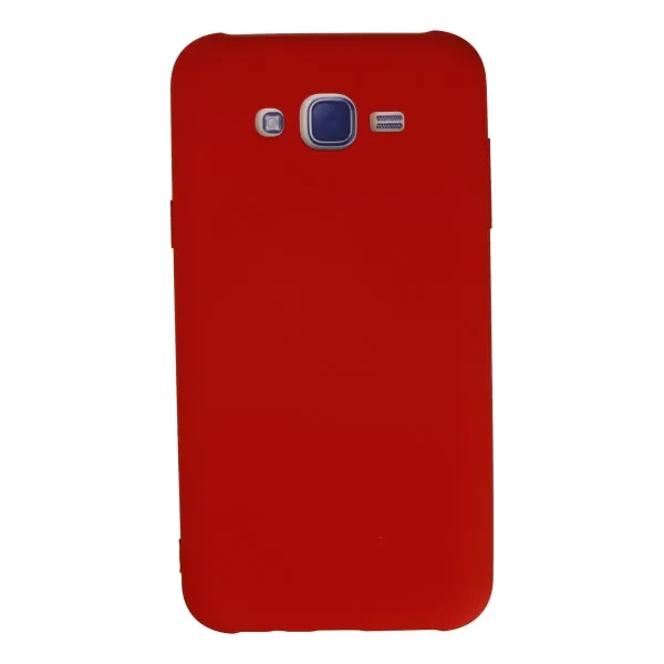 Samsung Galaxy J7 Kılıf Nano İçi Kadife Silikon - Kırmızı