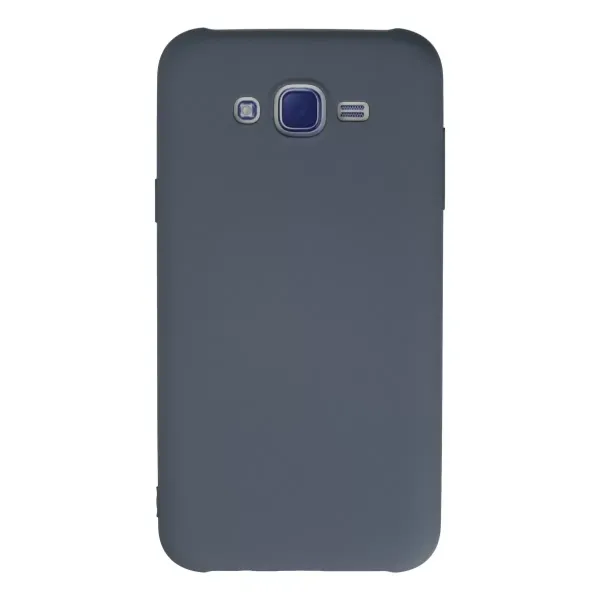 Samsung Galaxy J7 Kılıf Nano İçi Kadife Silikon - Gri