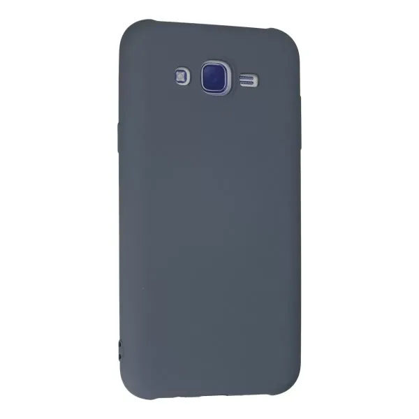 Samsung Galaxy J7 Kılıf Nano İçi Kadife Silikon - Gri