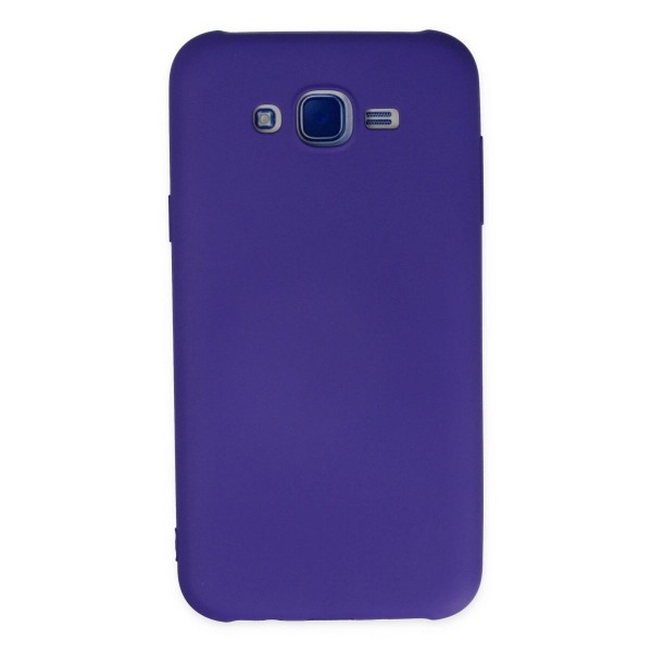 Samsung Galaxy J7 Kılıf Nano İçi Kadife Silikon - Mor