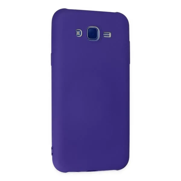 Samsung Galaxy J7 Kılıf Nano İçi Kadife Silikon - Mor