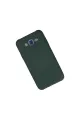 Samsung Galaxy J7 Kılıf Nano İçi Kadife Silikon - Koyu Yeşil