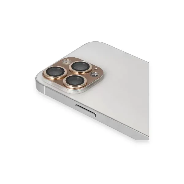 Apple İphone 13 Pro Max Pers Alüminyum Kamera Lens - Gold
