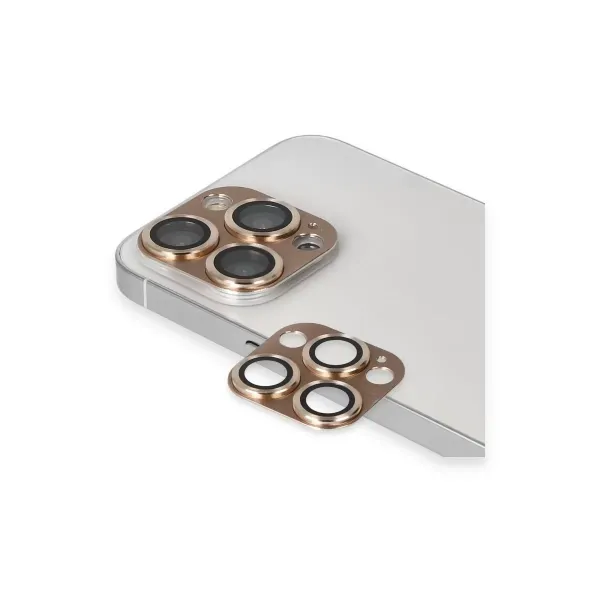 Apple İphone 13 Pro Max Pers Alüminyum Kamera Lens - Gold