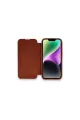Apple İphone 13 Pro Max Kılıf Dolpin Kapaklı - Kahverengi