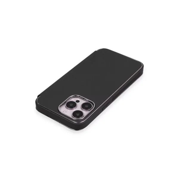 Apple İphone 13 Pro Kılıf Dolpin Kapaklı - Siyah