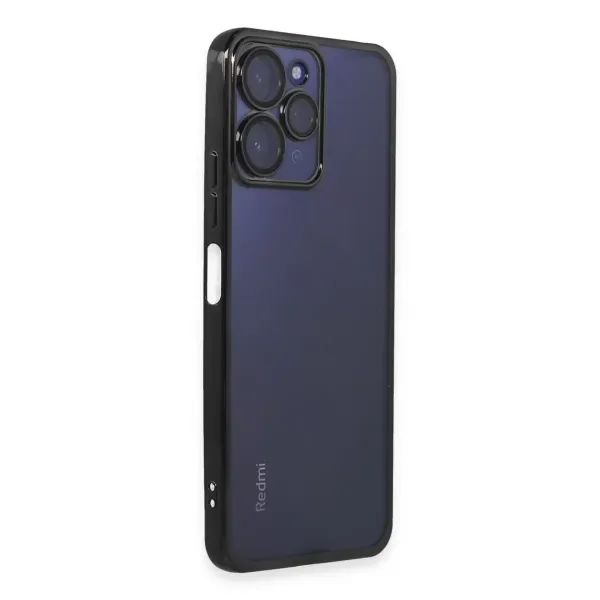 Xiaomi Redmi 12 Kılıf Razer Lensli Silikon - Siyah