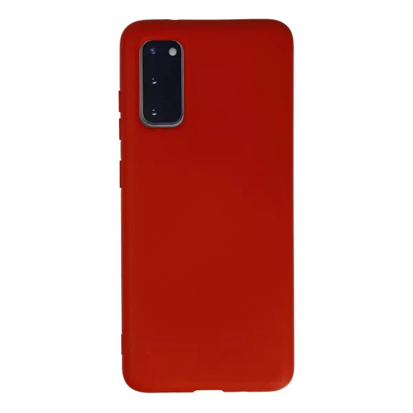 Samsung Galaxy S20 Kılıf Nano İçi Kadife Silikon - Kırmızı