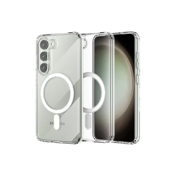 Samsung Galaxy S23 Plus Kılıf Magneticsafe Şeffaf Silikon - Şeffaf