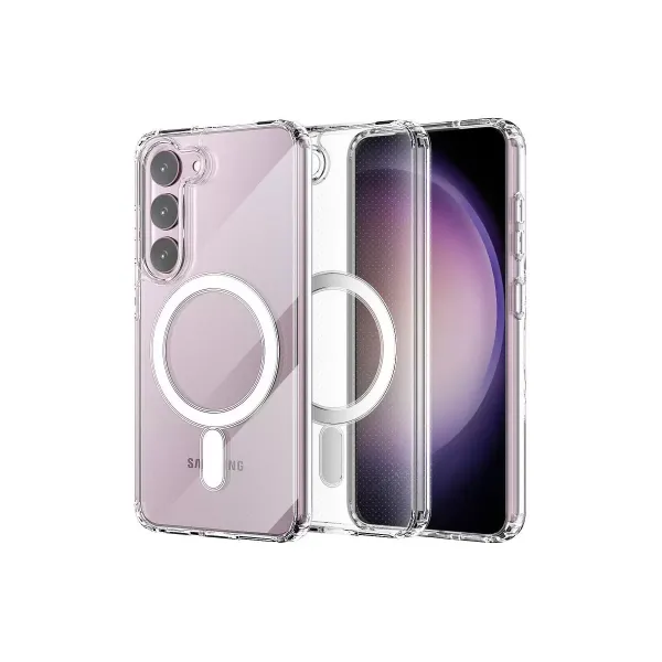 Samsung Galaxy S23 Plus Kılıf Magneticsafe Şeffaf Silikon - Şeffaf
