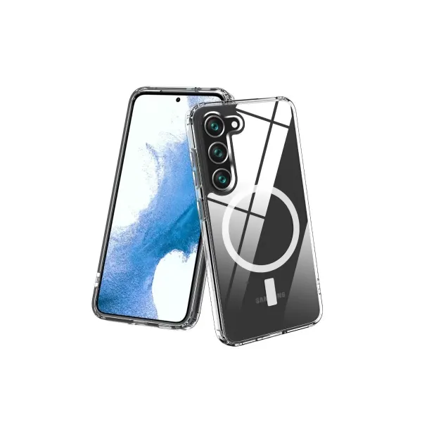 Samsung Galaxy S23 Plus Kılıf Magneticsafe Şeffaf Silikon - Şeffaf