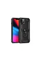 Apple İphone 13 Kılıf Sofya Yüzüklü Silikon Kapak - Siyah