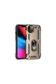Apple İphone 13 Kılıf Sofya Yüzüklü Silikon Kapak - Gold