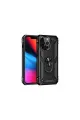 Apple İphone 13 Pro Kılıf Sofya Yüzüklü Silikon Kapak - Siyah