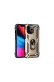 Apple İphone 13 Pro Kılıf Sofya Yüzüklü Silikon Kapak - Gold