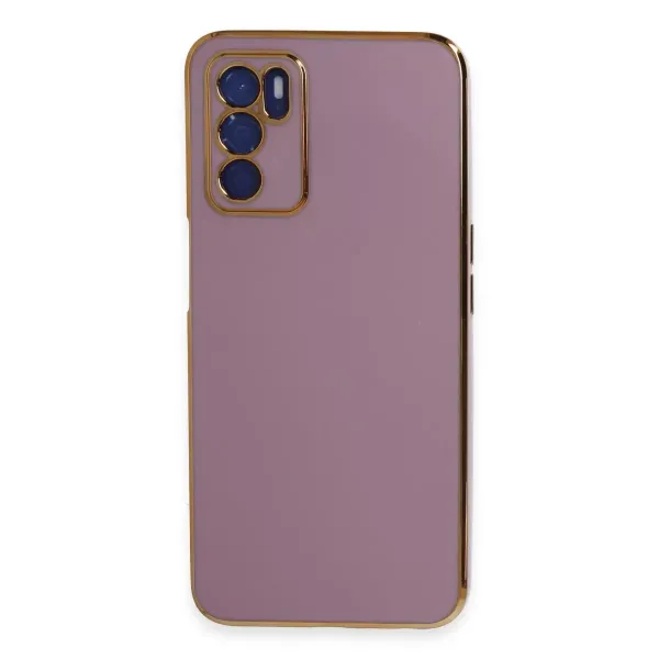 Oppo A16 Kılıf Volet Silikon - Mor