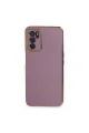 Oppo A16 Kılıf Volet Silikon - Mor