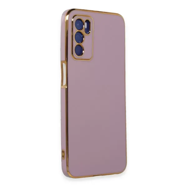 Oppo A16 Kılıf Volet Silikon - Mor