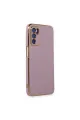 Oppo A16 Kılıf Volet Silikon - Mor